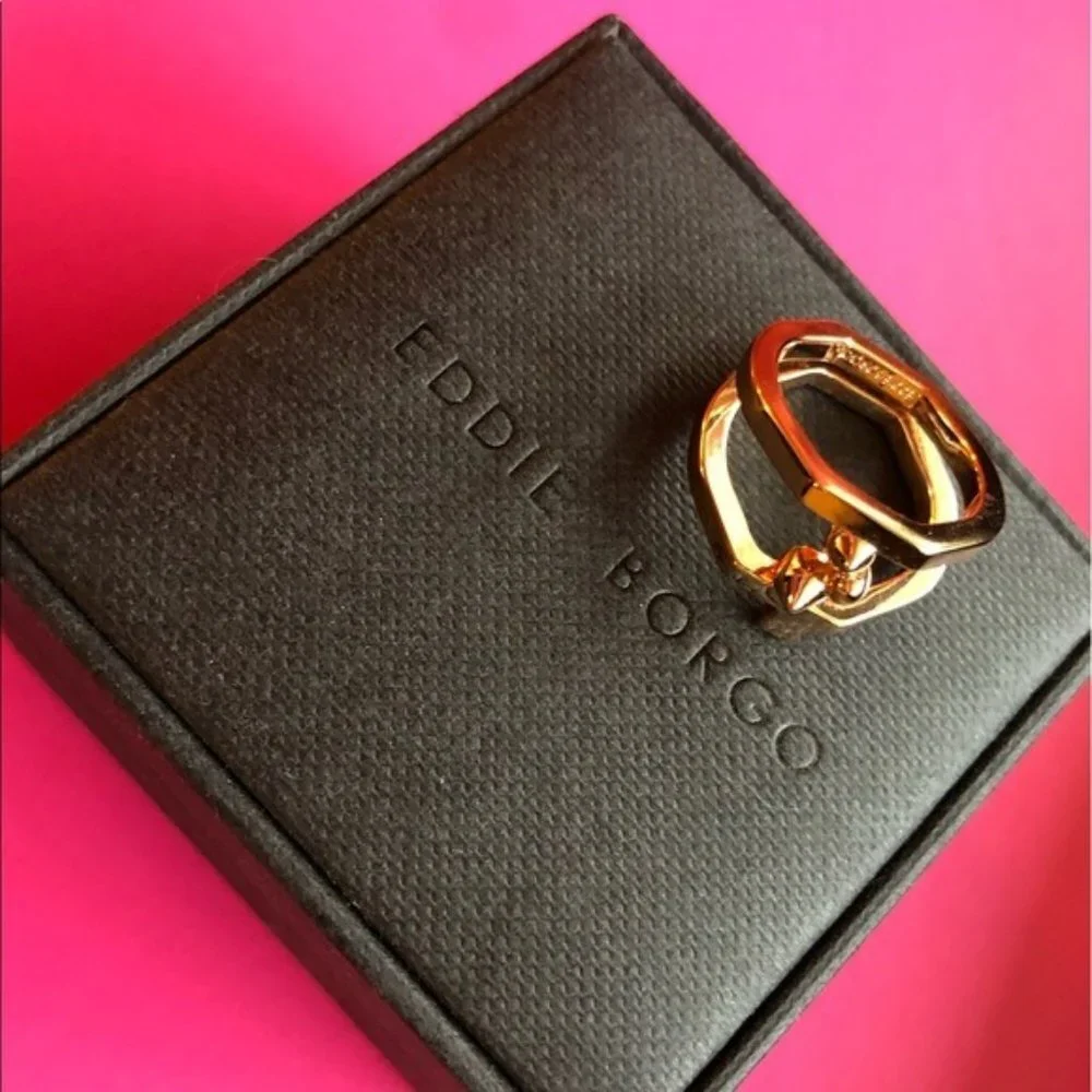 Eddie‎ Borgo Sculptural Layered Ring Rose Gold tone